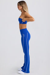 BO&TEE SOFT ACTIVE FOLDOVER FLARED TROUSERS COBALT BLUE
